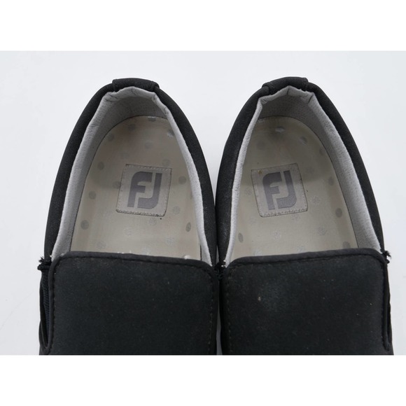 Footjoy Golf Shoes Women 7 Black Spikeless Casual Low Top Slip On Sneaker - Picture 8 of 12